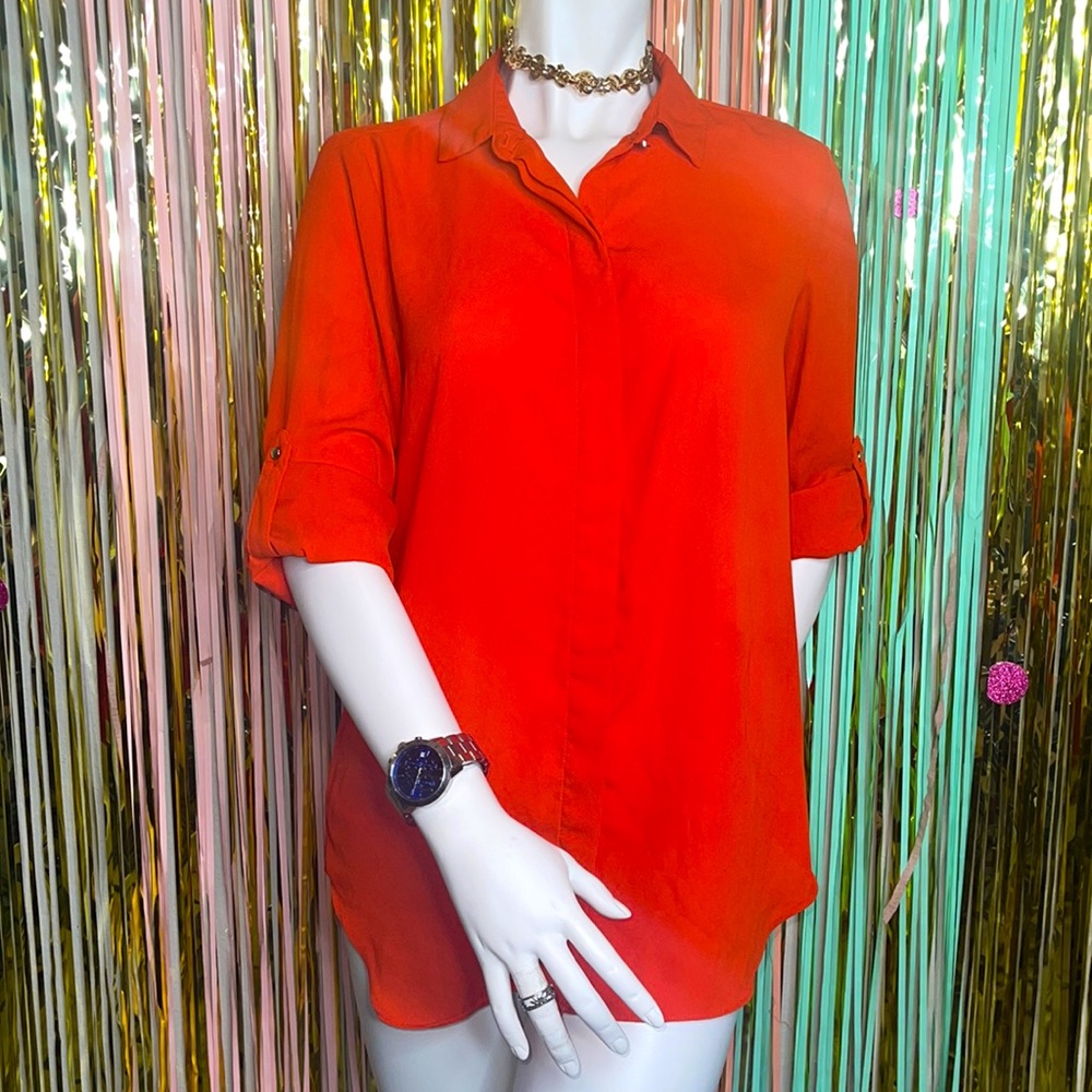 Mossimo Roll-Up Sleeve Blouse